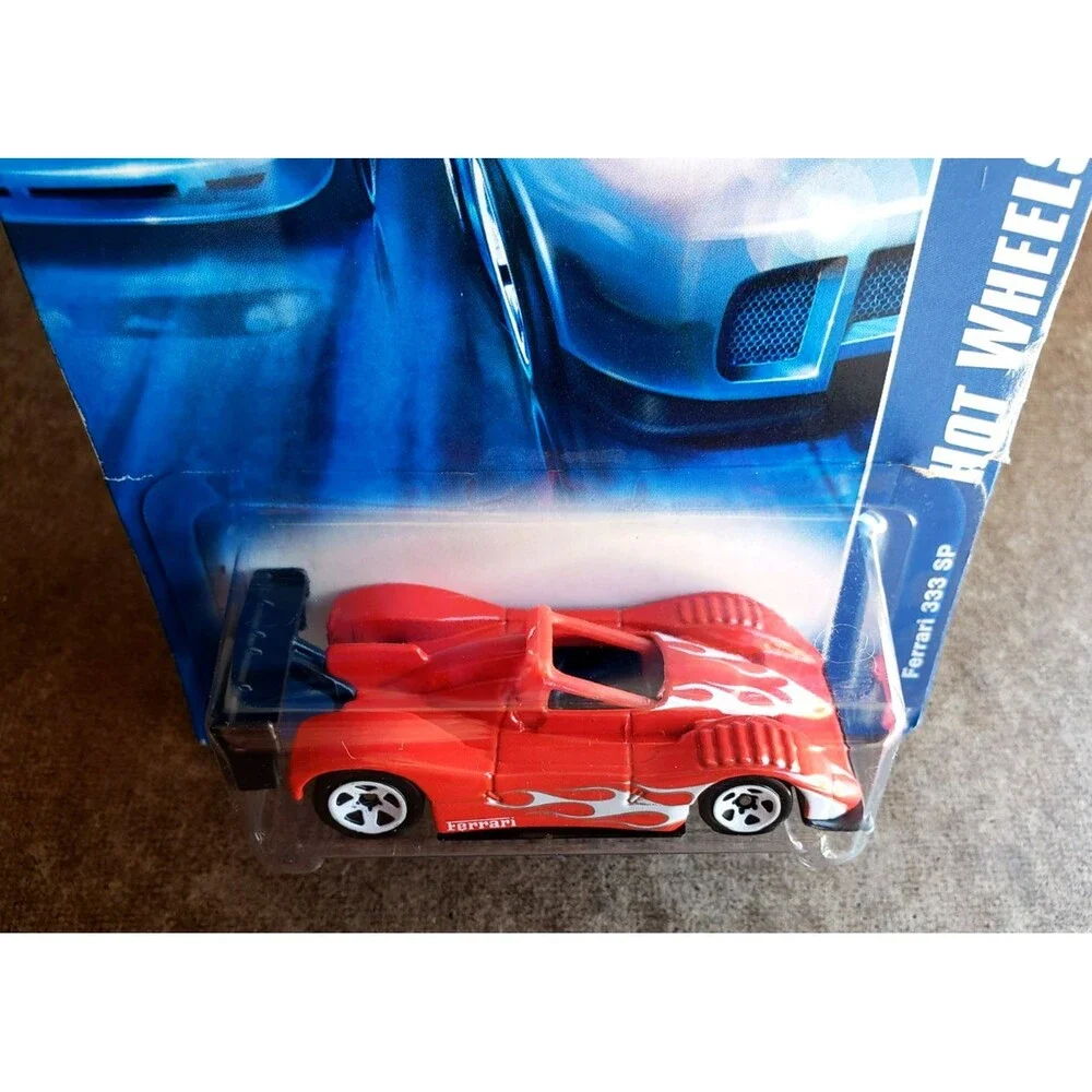 2007 Hot Wheels ALL STARS FERRARI 333 SP #139/156 RED 1:64 WHITE RIM 5 SP #L3092